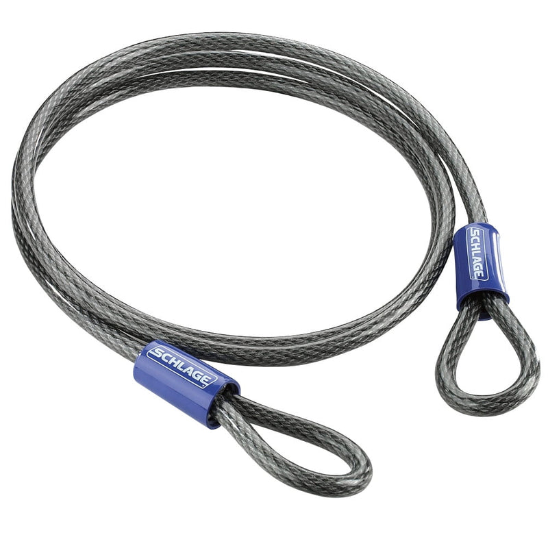 Schlage 84 in. H X 3/8 in. W X 7 ft. L Steel Double Locking Double Loop Cable