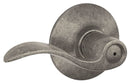 Schlage Accent Distressed Nickel Privacy Lever Right or Left Handed