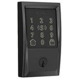 Schlage Encode Plus Matte Black Metal WiFi Deadbolt with Century Trim
