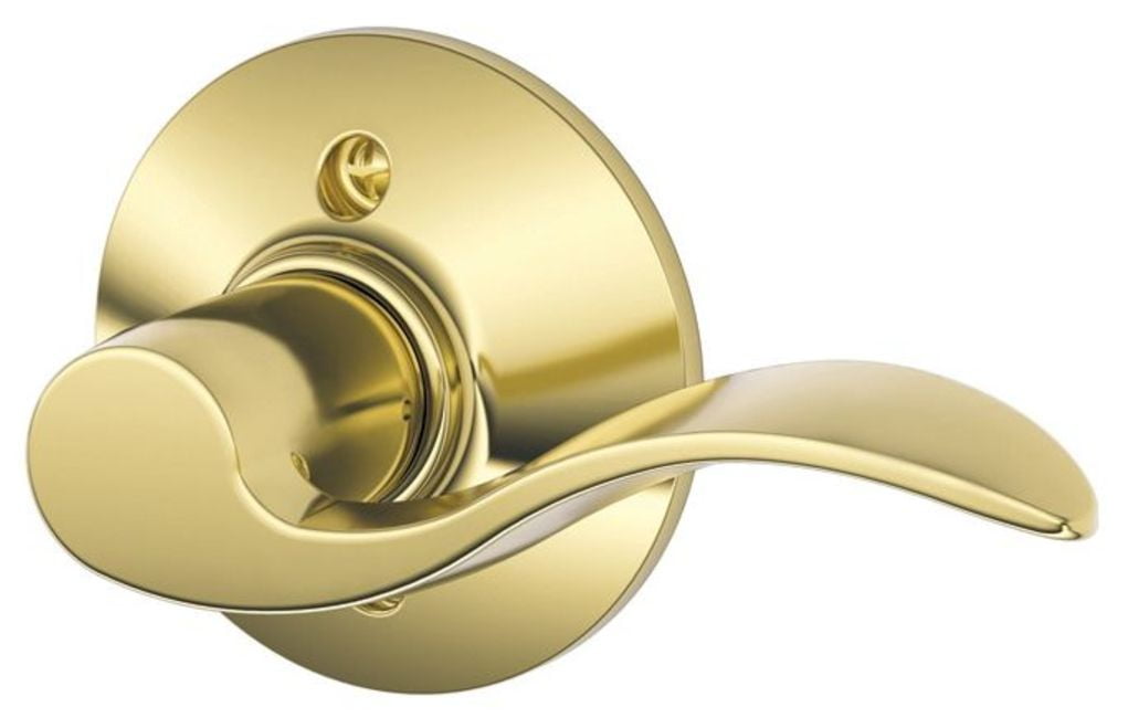 Schlage Accent Bright Brass Dummy Lever Right Handed