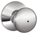 Schlage Plymouth Bright Chrome Privacy Knob Right or Left Handed
