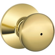 Schlage Plymouth Bright Brass Privacy Lockset 1-3/4 in.