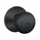 Schlage Plymouth Aged Bronze Privacy Lockset 1-3/4 in.