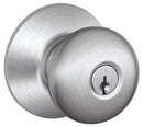 Schlage Plymouth Satin Chrome Entry Knobs Key: K4 1-3/4 in.