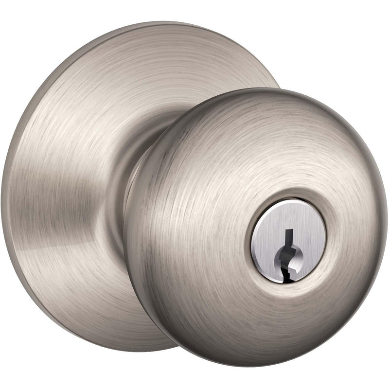 Schlage Plymouth Satin Nickel Entry Lockset 1-3/4 in.