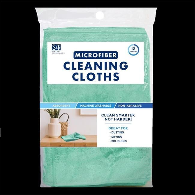 Schroeder & Tremayne Microfiber Cleaning Cloth 12 in. W X 16 in. L 12 pk