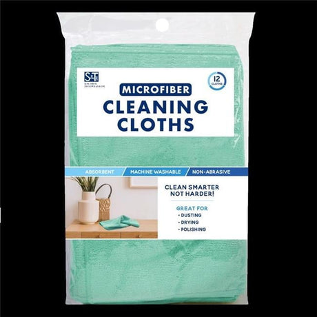 Schroeder & Tremayne Microfiber Cleaning Cloth 12 in. W X 16 in. L 12 pk