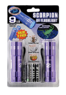 Scorpion Black/Purple LED UV Flashlight AAA Battery