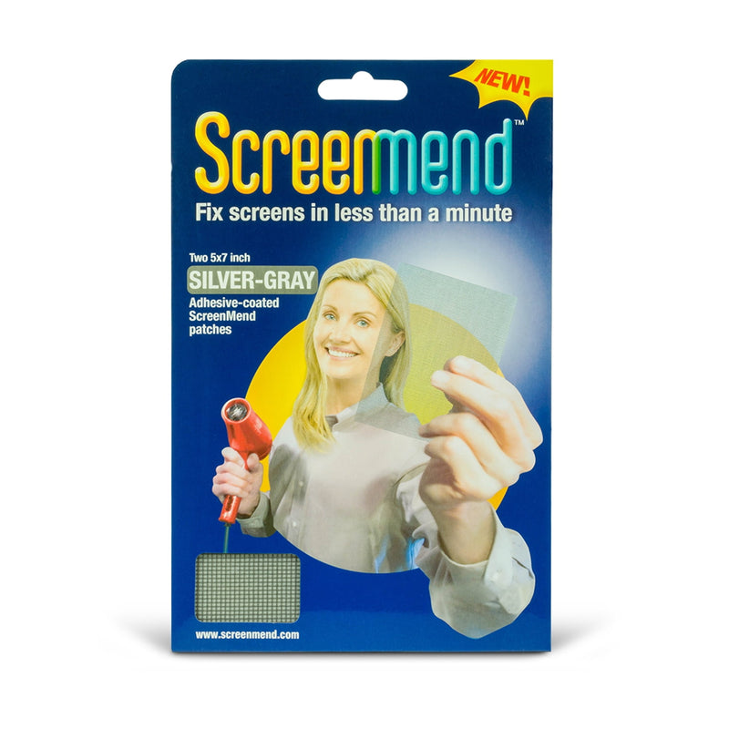 Screenmend Charcoal Fiberglass Screen Repair Patch 5 in. W X 7 in. L 2 pk