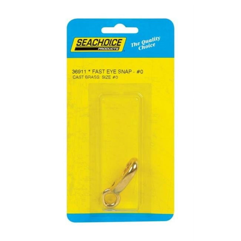 Seachoice Polished Brass 2 in. L X 7/16 in. W Fast Eye Snap 1 pk