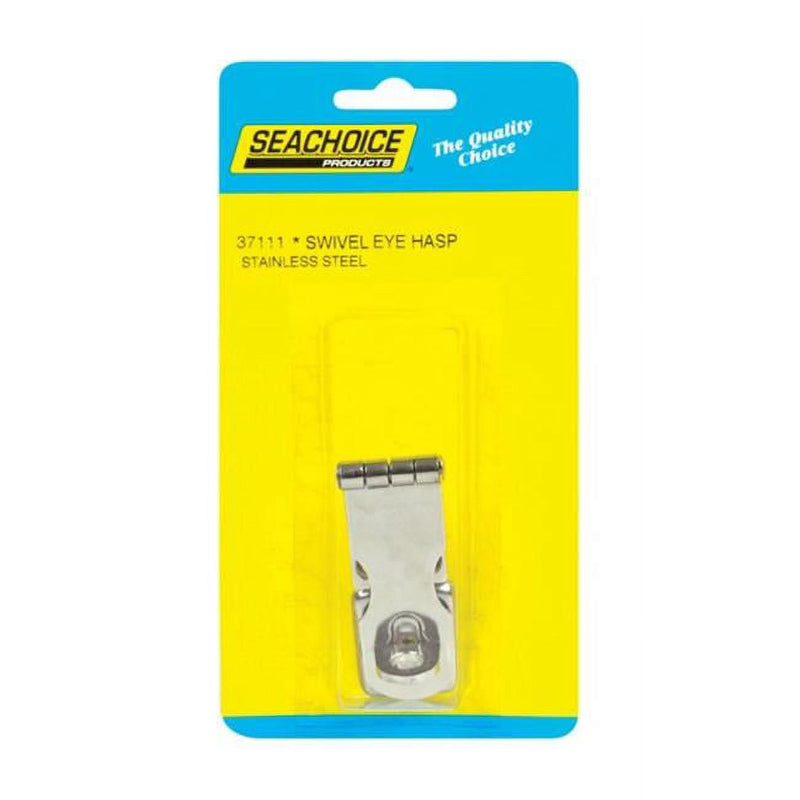 Seachoice Polished Stainless Steel 1 in. L X 4 in. W Swivel Eye Hasp 1 pk