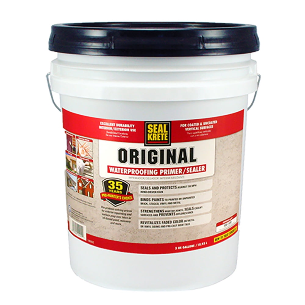 Seal Krete Original Clear Water-Based Waterproofing Primer & Sealer 5 gal