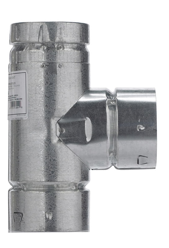 Selkirk 3 in. X 3 in. X 3 in. Aluminum/Galvanized Steel Standard Gas Vent Tee