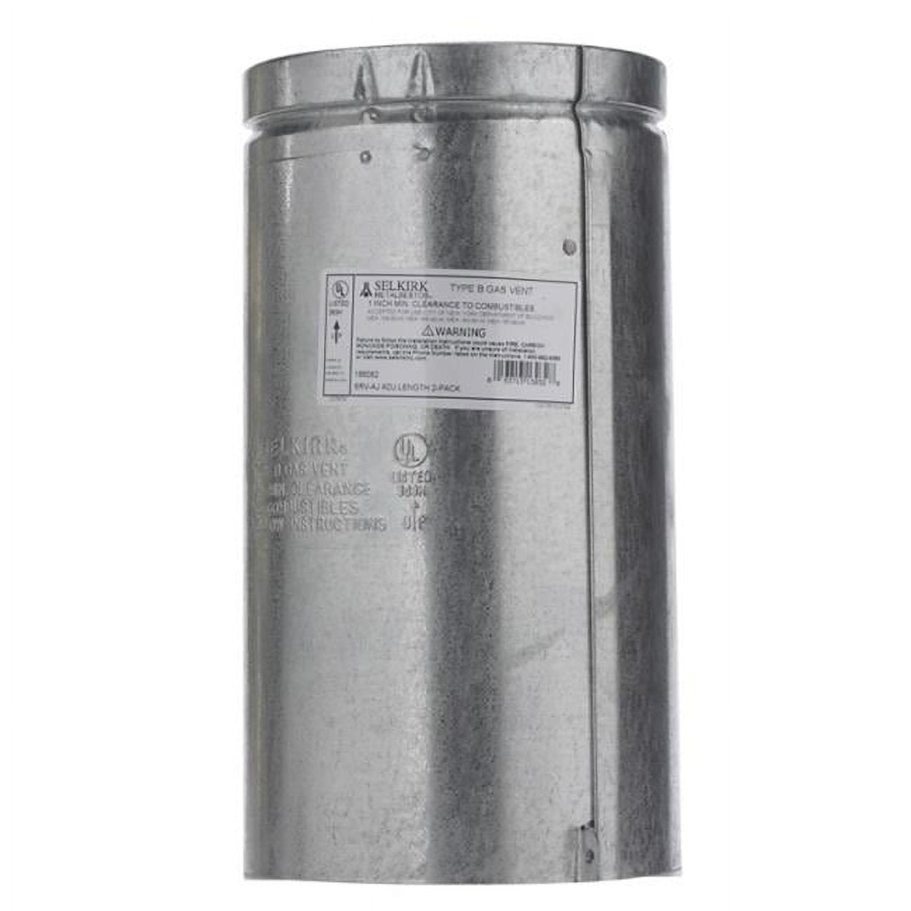 Selkirk 6 in. D X 12 in. L Aluminum Round Gas Vent Pipe