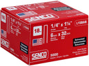 Senco 1/4 in. W X 1-1/4 in. L 18 Ga. Narrow Crown Finish Staples 5000 pk