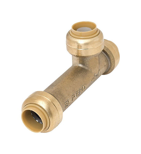 SharkBite 3/4 in. Push x 3/4 in. Dia. Push Brass Tee - Total Qty: 1