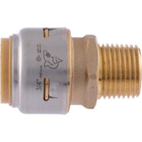 SharkBite Max 3/4 Inch x 1/2 Inch MNPT Bullnose Adapter, Push to Connect Brass Plumbing Fitting, PEX Pipe, Copper, CPVC, PE-RT, HDPE, UR138A