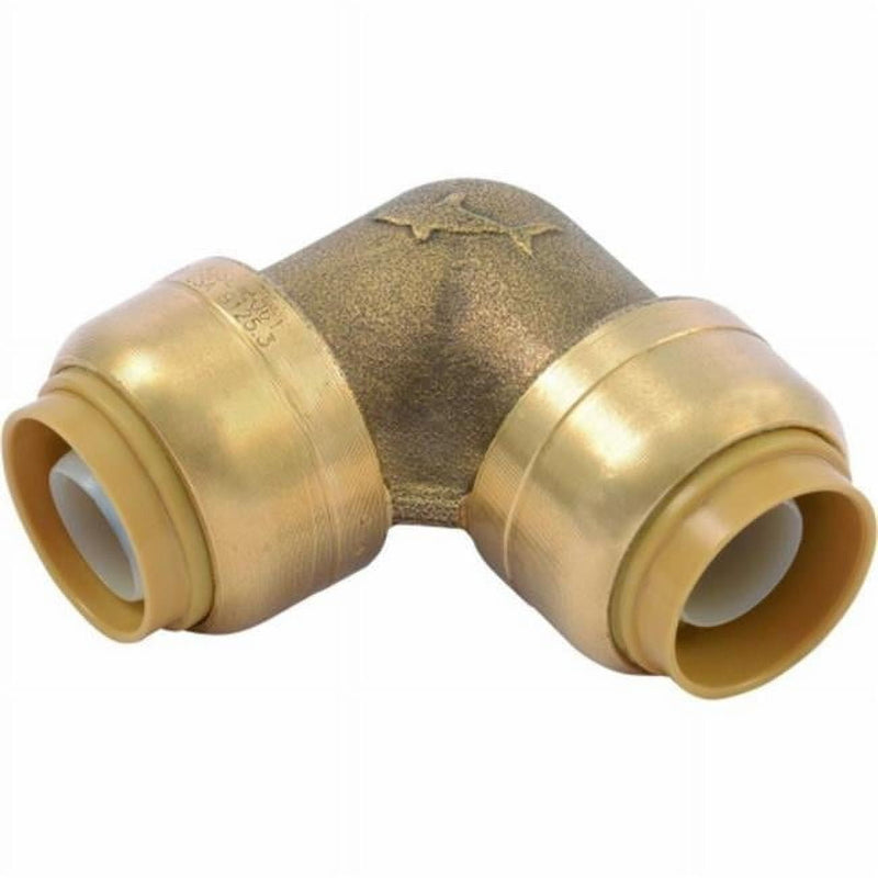 SharkBite Push to Connect 1/2 in. PTC X 1/2 in. D PTC Brass 90 Degree Elbow