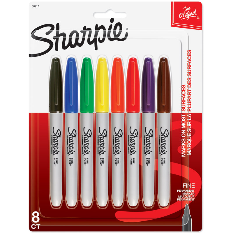 Sharpie Assorted Fine Tip Permanent Marker 8 pk