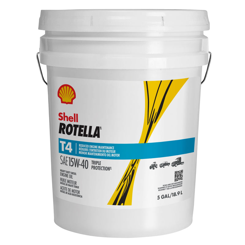 Shell Rotella 15W-40 Diesel Heavy Duty Engine Oil 5 gal 1 pk