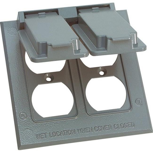 Sigma Engineered Solutions Square Metal 2 gang Duplex Box Cover