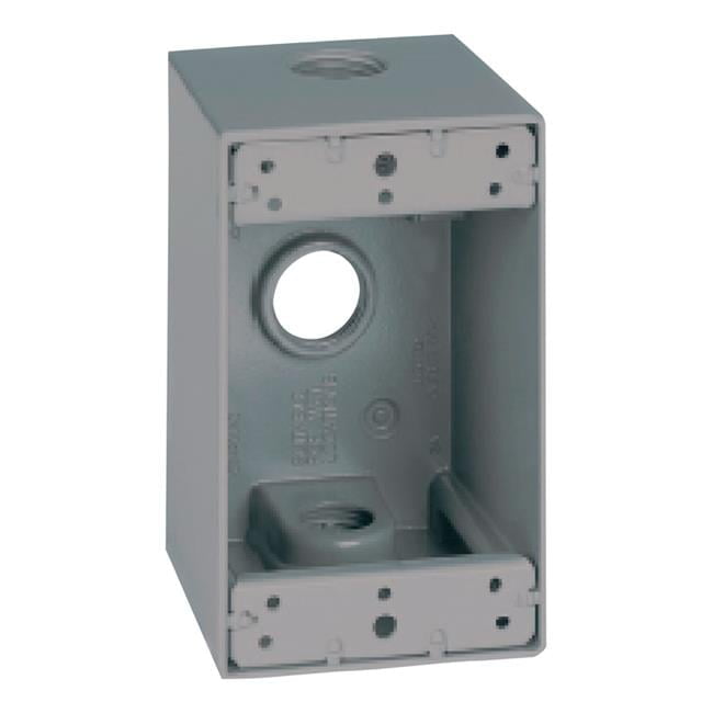 Sigma Engineered Solutions New Work 25.5 cu in Rectangle Metallic 1 gang Weatherproof Box Gray