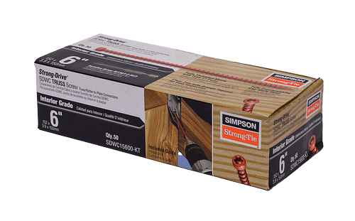 Simpson Strong-Tie Strong-Drive No. 9 Sizes X 6 in. L Star Truss Head Structural Screws 2.1 lb 50 pk