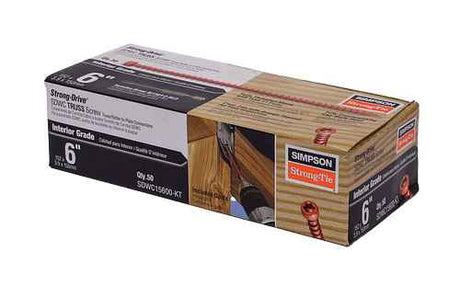 Simpson Strong-Tie Strong-Drive No. 9 Sizes X 6 in. L Star Truss Head Structural Screws 2.1 lb 50 pk