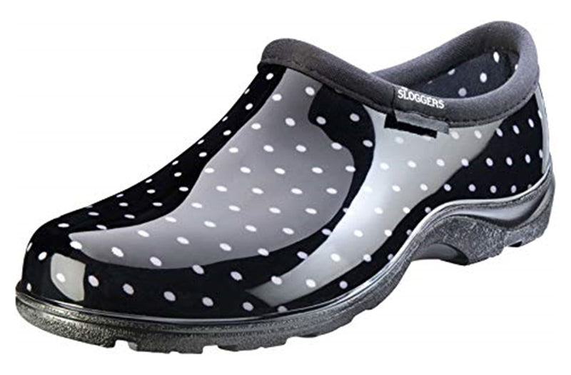 Sloggers Women's Garden/Rain Shoes 6 US Black Polka Dot