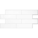 Smart Tiles 10.88 in. W X 22.56 in. L White Mosaic Vinyl Adhesive Wall Tile 2 pc