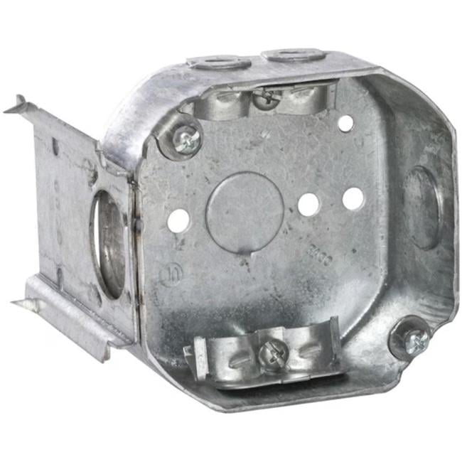 Southwire New and Old Work 14 cu in Octagon Galvanized Steel Weatherproof Box Silver