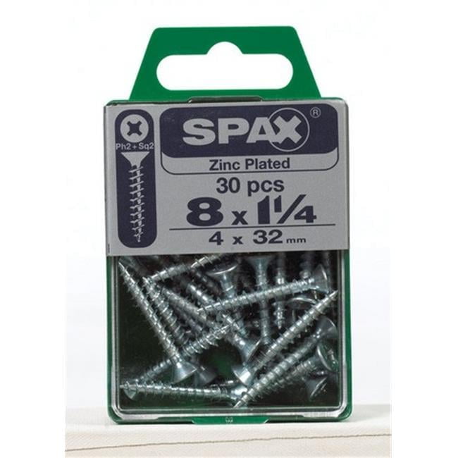 SPAX Multi-Material No. 8 Label X 1-1/4 in. L Unidrive Flat Head Construction Screws 30 pk