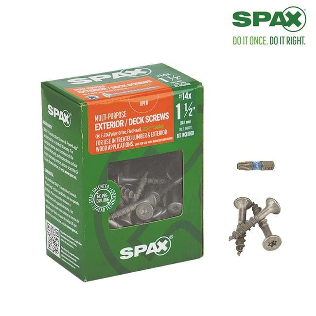 SPAX Multi-Material No. 14 Label X 1-1/2 in. L T30+ Flat Head Construction Screws 1 lb 90 pk