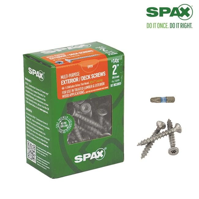 SPAX Multi-Material No. 14 Label X 2 in. L T30+ Flat Head Construction Screws 1 lb 65 pk