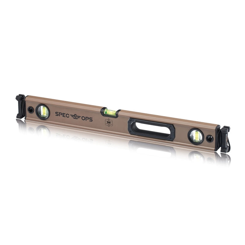 Spec Ops 24 in. Aluminum Box Beam Level with Bungee 3 vial