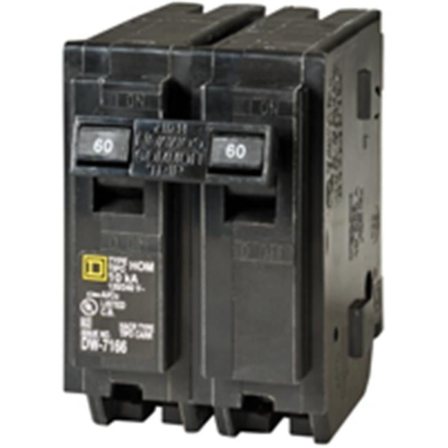 Square D HomeLine 60 amps Plug In 2-Pole Circuit Breaker