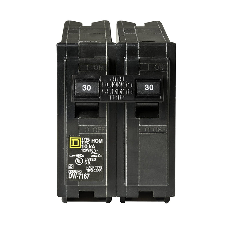 Square D HomeLine 30 amps Surge 2-Pole Circuit Breaker