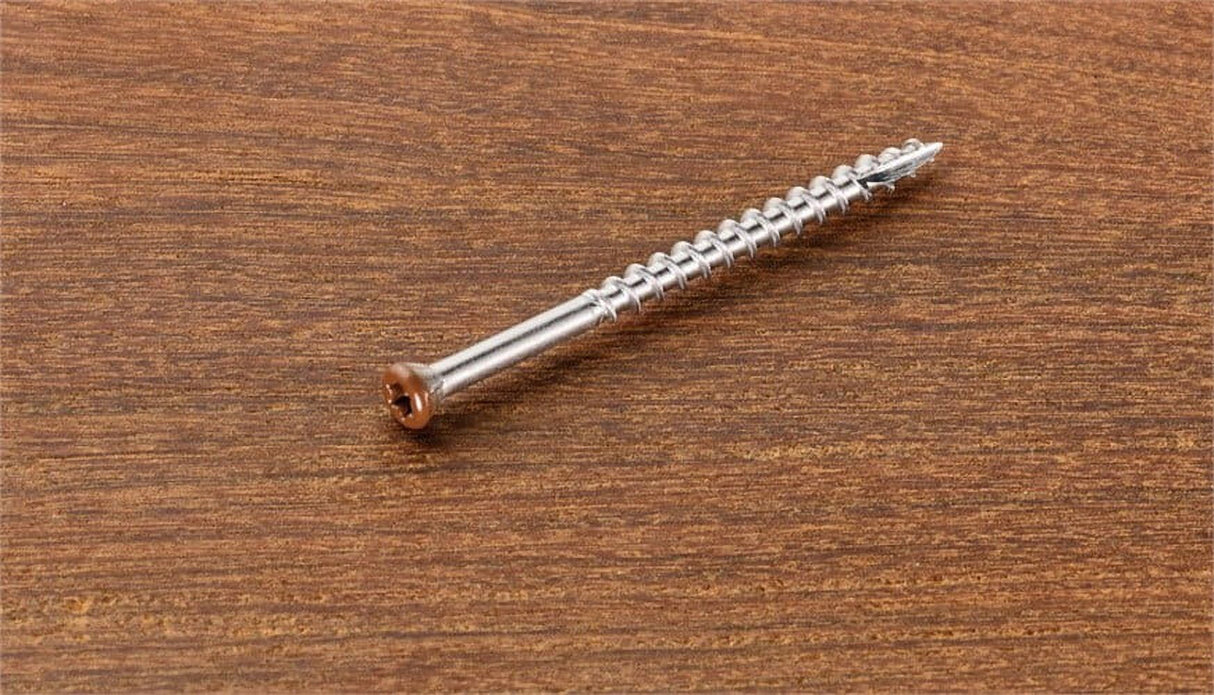 Starborn Headcote No. 7 X 1-5/8 in. L Brown Star Trim Head Deck Screws 100 pk