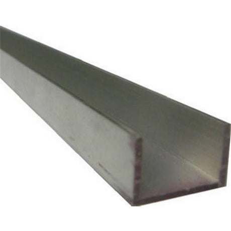 SteelWorks 1/16 in. X 5/8 in. W X 48 in. L Mill Aluminum U Channel