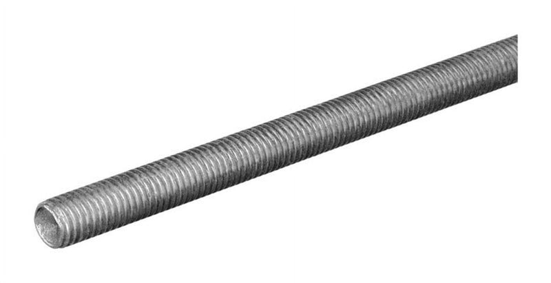 SteelWorks 1/4 in. D X 24 in. L Steel Threaded Rod