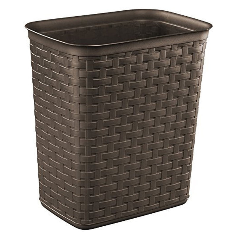 Sterilite 3.4 gal Brown Polypropylene Weave Wastebasket