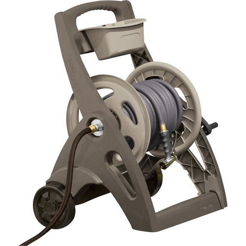 Suncast Smart Tube 225 ft. Taupe Retractable Wheeled Hose Reel Cart