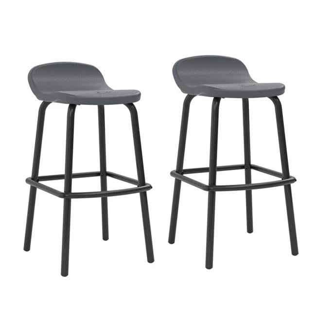 Suncast 2 pc Gray Steel Bar Chair Set