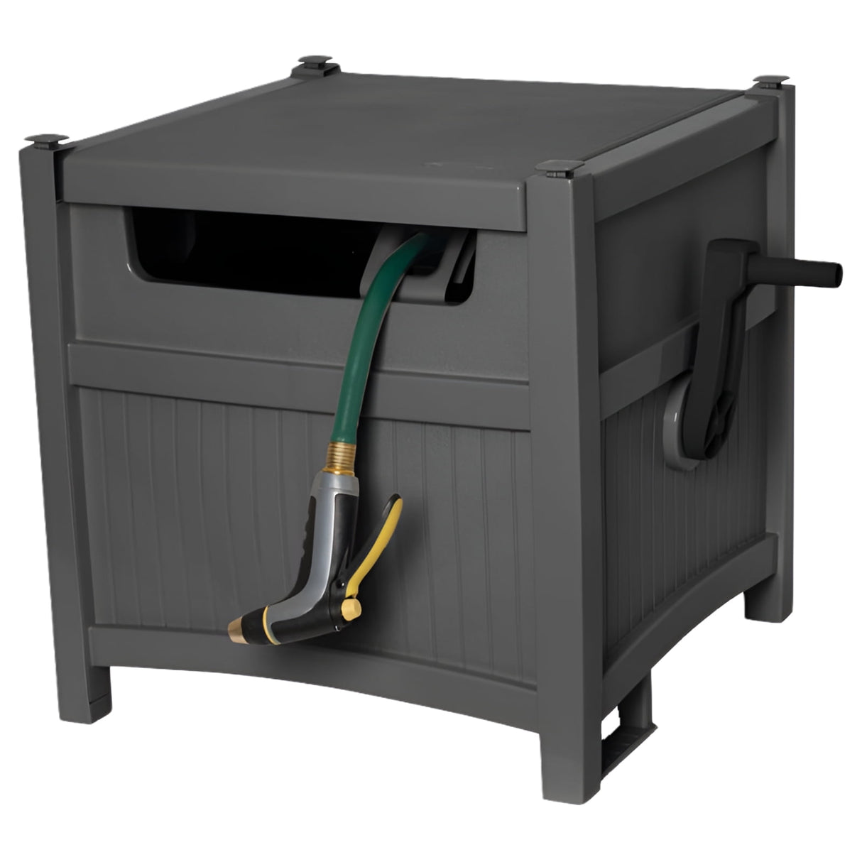 Suncast Smart Trak 225 ft. Gray Retractable Free Standing Hideaway Hose Reel