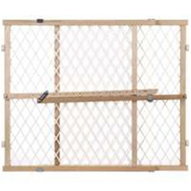 North States Brown 23 in. H X 26-42 in. W Wood Wire Mesh Gate