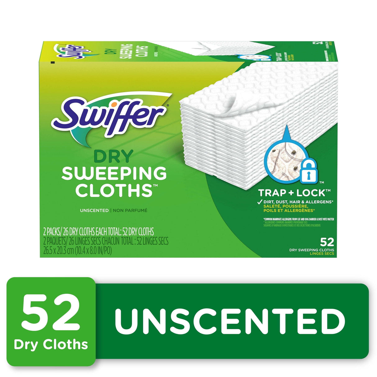 Swiffer Sweeper 5.4 in. Dry Microfiber Dust Mop Refill 52 pk