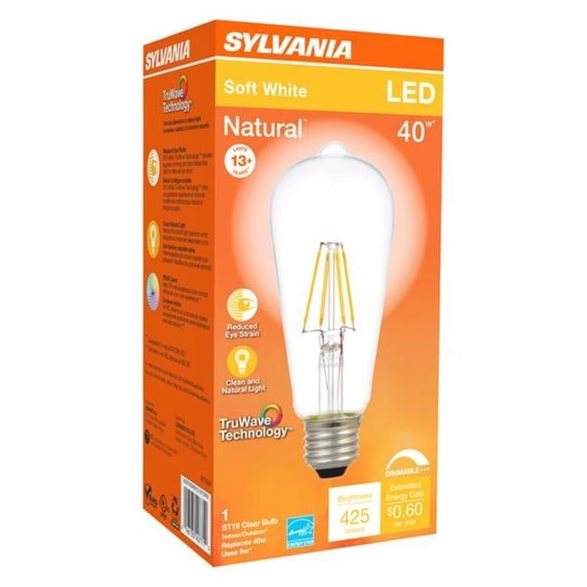 Sylvania TruWave ST19 E26 (Medium) LED Bulb Soft White 60 Watt Equivalence 1 pk