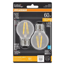Sylvania Truwave G16.5 E26 (Medium) LED Bulb Soft White 60 Watt Equivalence 2 pk