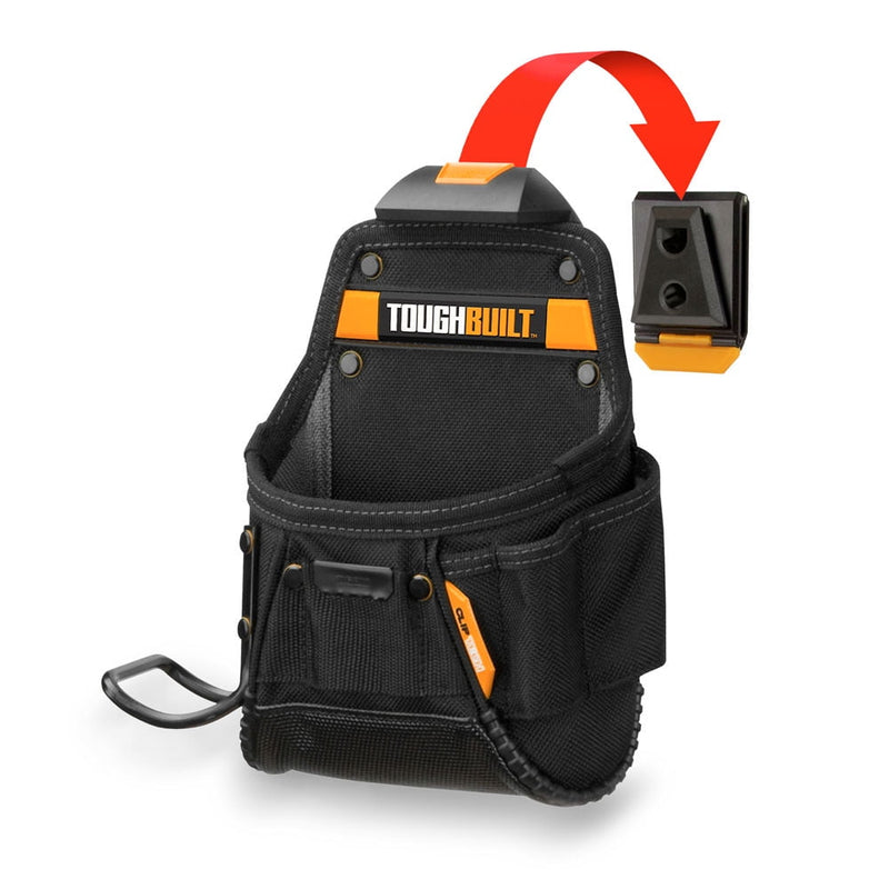 ToughBuilt 9.5 in. W X 10 in. H Project Pouch/Hammer Loop 6 pocket Black/Yellow 1 pc