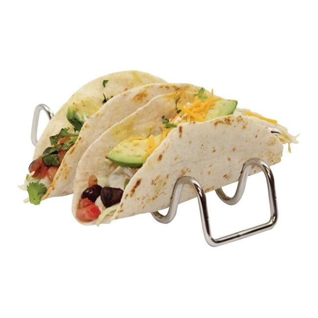 TableCraft Taco Taxi Silver Stainless Steel Taco Holder